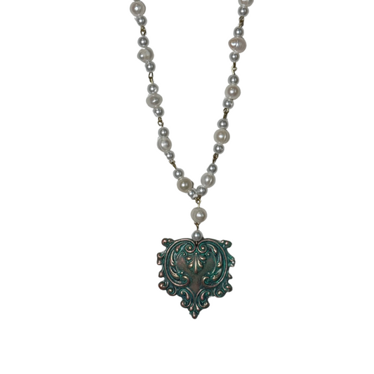 Ruffled heart necklace